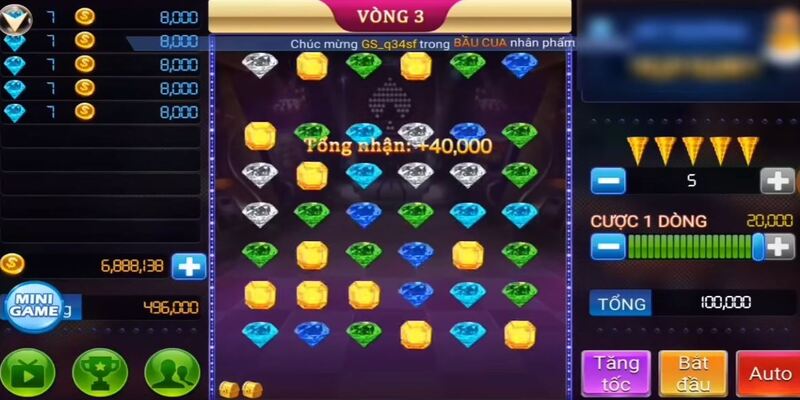 Giao diện chính của game Đoạt Bảo