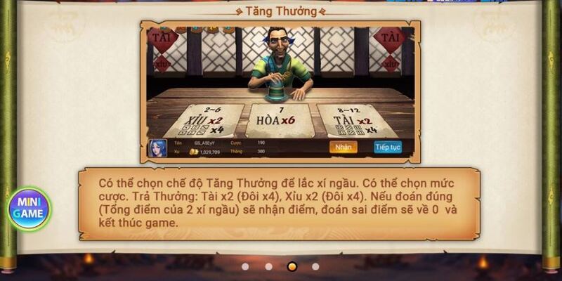 Tính năng “Tăng thưởng”